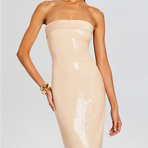 Retrofete Alexandra Dress Sequin Dress Beige XS - Picture 5 of 8